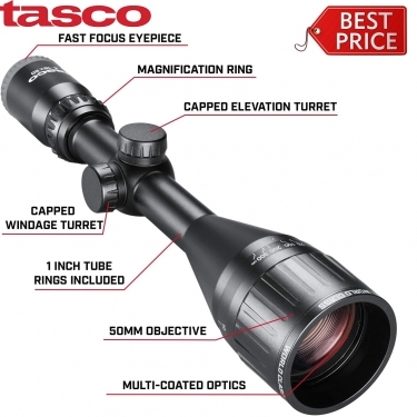 Tasco 6-18x50 World Class Riflescope (30/30 Reticle, Black)
